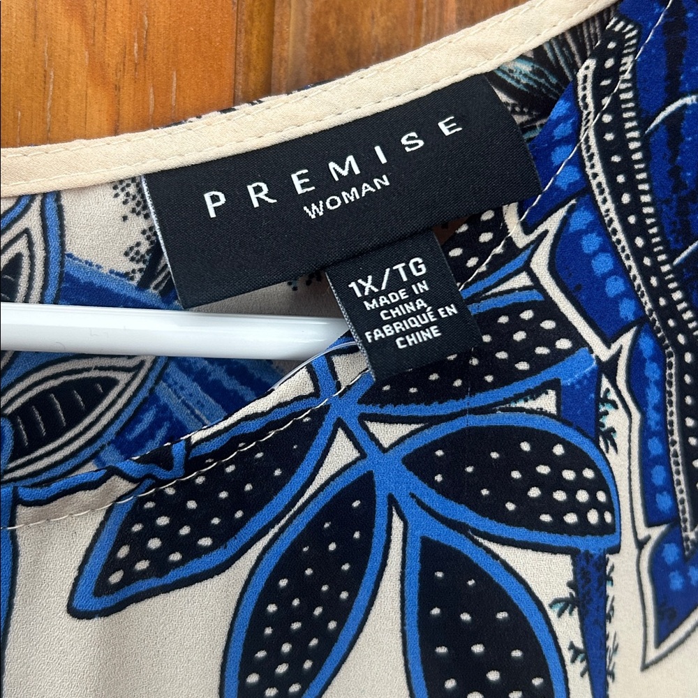 Premise Women’s Plus Floral Tropic Blouse - Picture 5 of 9